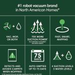 iRobot Roomba 104 2in1 Vacuum & Mop Robot - Self-Empties for 75 Days, Intense Power-Lifting Suction, Vacuums All Floors, Ideal for Pet Hair, LiDAR Smart Navigation Mapping, Mops Hard Floors