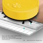 Fdit Robot Vacuum Cleaner, Mini Automatic Avoidance USB Charging Smart Sweeping Robot for Wooden Flooring for Carpet (Yellow)