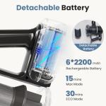 NEWBULIG Cordless Vacuum Cleaner, Lightweight Stick Vacuum for Home with Anti-Tangle and LED Lights, Powerful Rechargeable Wireless Cleaners for Hardwood Floors Carpet Pet Hair