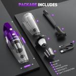 DBHAL Handheld Vacuum Cordless, 15000PA Powerful Suction Car Vacuum Cleaner Lightweight with Multi Accessories, Hand held Vacuum Cleaner Dust Busters Cordless Rechargeable for Car Home