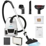 Simplicity Vacuums Jill Canister Vacuum Cleaner, Hardwood Floor Vac with Dual-Certified HEPA Filter Media and Bag, Small and Compact, Great for Stairs, Jill.12