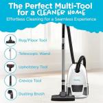 Simplicity Vacuums Jill Canister Vacuum Cleaner, Hardwood Floor Vac with Dual-Certified HEPA Filter Media and Bag, Small and Compact, Great for Stairs, Jill.12