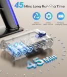 UKDMROX Cordless Vacuum Cleaner, 550W 50KPa 45Mins Vacuum Cleaners for Home, Self-Standing Stick Vacuum with Anti-Tangle Brush & LED Display for Hardwood Floors, Carpet, Pet Hair, Car