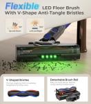 UKDMROX Cordless Vacuum Cleaner, 550W 50KPa 45Mins Vacuum Cleaners for Home, Self-Standing Stick Vacuum with Anti-Tangle Brush & LED Display for Hardwood Floors, Carpet, Pet Hair, Car