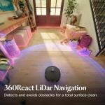 Bissell FlexClean FurForce Robot Vacuum & Mop with No Tangle Pet Brush Roll, LiDAR Navigation & Liftable Pad for Pet Hair Removal on Hard Floors & Rugs, 180min Runtime 60-Day Dust Collection, 4270L