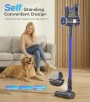 UKDMROX Cordless Vacuum Cleaner, 550W 50KPa 45Mins Vacuum Cleaners for Home, Self-Standing Stick Vacuum with Anti-Tangle Brush & LED Display for Hardwood Floors, Carpet, Pet Hair, Car