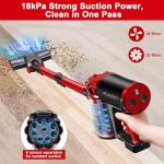 elezon A200 Cordless Vacuum Cleaner, Stick Vacuum with Powerful Suction, 38 Mins Runtime, Rechargeable Battery, HEPA Filter, Portable Lightweight Vacuum Cleaners for Home, Hard Floor, Pet Hair