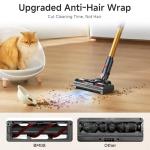 Cordless Vacuum Cleaner, 550W/50Kpa/70Mins Vacuum Cleaners for Home with Smart Auto Mode/LED Touch Display, Self-Standing Cordless Stick Vacuum Rechargeable, Vacuum Cleaner for Pet Hair/Carpet/Floors