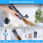 OTraki Handheld Vacuum Cordless, Compact Home and Car Vacuum with Crevice Tool,Rotating Nozzle and Charging Station, Large Dust Bowl