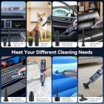 OTraki Handheld Vacuum Cordless, Compact Home and Car Vacuum with Crevice Tool,Rotating Nozzle and Charging Station, Large Dust Bowl