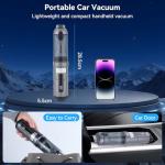 OTraki Handheld Vacuum Cordless, Compact Home and Car Vacuum with Crevice Tool,Rotating Nozzle and Charging Station, Large Dust Bowl