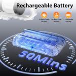 Tikom V750 Cordless Vacuum Cleaner for Home, 45000Pa/500W Stick Vacuum with LED Display, Charging Wall Dock, Anti-Tangle, Lightweight Handheld Vacuum for Pet Hair, Hard Floor, Carpet, White