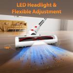 Tikom V750 Cordless Vacuum Cleaner for Home, 45000Pa/500W Stick Vacuum with LED Display, Charging Wall Dock, Anti-Tangle, Lightweight Handheld Vacuum for Pet Hair, Hard Floor, Carpet, White