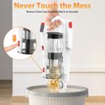 Tikom V750 Cordless Vacuum Cleaner for Home, 45000Pa/500W Stick Vacuum with LED Display, Charging Wall Dock, Anti-Tangle, Lightweight Handheld Vacuum for Pet Hair, Hard Floor, Carpet, White