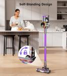 Cordless Vacuum Cleaner,Upgraded 550W 45KPA 60Mins Vacuum Cleaners for Home,Self-Standing Stick Vacuum with LED Display,8 in 1 Lightweight Anti-tangle Wireless Vacuum for Pet Hair Carpet Hard Floors