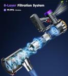 Cordless Vacuum Cleaner,Upgraded 550W 45KPA 60Mins Vacuum Cleaners for Home,Self-Standing Stick Vacuum with LED Display,8 in 1 Lightweight Anti-tangle Wireless Vacuum for Pet Hair Carpet Hard Floors