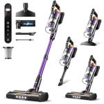 Rittvot Cordless Vacuum Cleaner for Home, 580W/48KPa Powerful Suction, 65 Min Runtime, Lightweight Stick Vacuum with Touch Screen & Wall Mount, Handheld Vacuum for Pet Hair, Carpet & Hard Floors