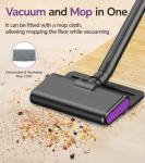 AbuDodo Cordless Vacuum Cleaner, Stick Vacuum Cordless Rechargeable with Powerful Suction and LED Display, Portable Vacuum Cleaners for Home, Wireless Vacuum for Hardwood Floor Carpet Pet Hair, Black