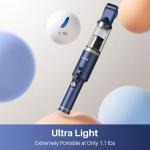 AIRWOX Cordless Handheld Vacuum, 12KPA High Power Hand held Vacuum with Brushless Motor and LED Screen, for Car and Home Cleaning