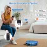 Robot Vacuum and Mop Combo, 2 in 1 Robot Vacuum Cleaner with WiFi/App, Smart Robotic Vacuums with Strong Suction, Schedule, Self-Charging, Slim, Quiet, Ideal for Hard Floor, Pet Hair, Low Pile Carpet