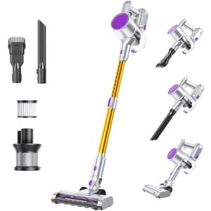 DUMOS Cordless Vacuum Cleaner, Lightweight Stick Vacuum Cleaners for Home, Powerful Suction & LED Lights Rechargeable Battery for Carpets, Pet Hair, Hardwood Floors