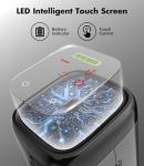 Cordless Vacuum Cleaner, 580W/50Kpa/50Mins Stick Vacuum for Home, LED Touch Screen, Anti-Tangle, Wall Mount Charging Lightweight Rechargeable Vacuum for Carpet Pet Hair Hardwood Floor Sky Blue