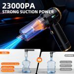 Melising Handheld Vacuum Cleaner Cordless, 23000Pa Powerful Car Mini Vacuum Cleaner, Rechargeable Portable Lightweight dust Catcher for Home Car Carpet Stairs Pet Hair Deep Cleaning