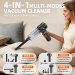 Melising Handheld Vacuum Cleaner Cordless, 23000Pa Powerful Car Mini Vacuum Cleaner, Rechargeable Portable Lightweight dust Catcher for Home Car Carpet Stairs Pet Hair Deep Cleaning