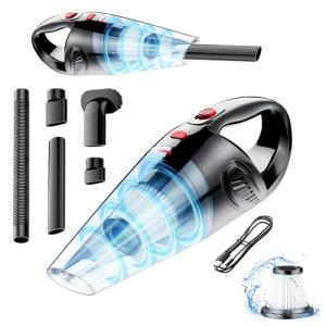 YFIXQNSU Hand Held Vacuum Cordless Rechargeable - Portable Mini Vacuum Cleaner with Brushless Motor, Clean Dust & Hair Quickly, Lightweight & Low-Noise for Office/Car/Home