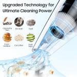 YFIXQNSU Hand Held Vacuum Cordless Rechargeable - Portable Mini Vacuum Cleaner with Brushless Motor, Clean Dust & Hair Quickly, Lightweight & Low-Noise for Office/Car/Home