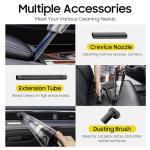 YFIXQNSU Hand Held Vacuum Cordless Rechargeable - Portable Mini Vacuum Cleaner with Brushless Motor, Clean Dust & Hair Quickly, Lightweight & Low-Noise for Office/Car/Home