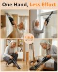 15-Min Fast Cleaning 120㎡ Room Handheld Vacuum Cordless - 26000Pa Strong Suction with Brushless Motor 18-36 Min Runtime Portable Vacuum - 1000mL Dust Cup One-Touch Emptying - Ease Use for Debris Hair