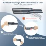 MZGO Cordless Car Vacuum Cleaner - Portable Handheld Vacuum with 90° Adjustable Handle,120W / 15000Pa Rechargeable Mini Dust Buster for Cars,Carpets and Pet Hair