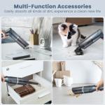 MZGO Cordless Car Vacuum Cleaner - Portable Handheld Vacuum with 90° Adjustable Handle,120W / 15000Pa Rechargeable Mini Dust Buster for Cars,Carpets and Pet Hair