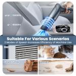 MZGO Cordless Car Vacuum Cleaner - Portable Handheld Vacuum with 90° Adjustable Handle,120W / 15000Pa Rechargeable Mini Dust Buster for Cars,Carpets and Pet Hair