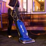 Powr-Flite Solar Reach Bagged Commercial Vacuum Cleaner, PV090-W12-U Model - Bagged Upright Vacuum Cleaner with HEPA Filter - Lightweight and 5-Level Manual Height Adjustment, 12- Foot Reach