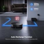 UMMUND Robot Vacuum and Mop Combo, 8000Pa Strong Suction 2 in 1 Vacuum Robot with Mopping, with Schedule, Wi-Fi/App/Remote, Self-Charging, Slim, Ideal for Hard Floor, Pet Hair, Low-Pile Carpet
