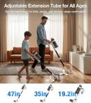 NuYupo Cordless Vacuum Cleaner, 55Mins Vacuum Cleaners for Home, 15-in-1 Self-Standing Stick Vacuum with LED Light, Anti-Tangle & Wall Mount Charge, Lightweight Vacuum for Hard Floors Carpets Pet Hair