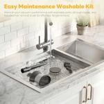 OLIXIS Cordless Vacuum Cleaner with Flexible Steering & Extendable Pole,3 Brush Heads, Lightweight Wireless Rechargeable Upright Vacuum with LED Light & Wall Mount for Hardwood Floors & Carpet