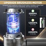 Handheld Vacuum Cleaner, 28000Pa Brushless Motor Cordless Car Vacuum Cleaner, 3-Speed Mini Hoovers with Multiple Brush Heads Hand Held Vacuum Cordless for Office, Home, Kitchen, Car, Pet Hair