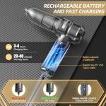 Handheld Vacuum Cleaner, 28000Pa Brushless Motor Cordless Car Vacuum Cleaner, 3-Speed Mini Hoovers with Multiple Brush Heads Hand Held Vacuum Cordless for Office, Home, Kitchen, Car, Pet Hair