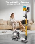 AIDTIPS Cordless Vacuum Cleaner, 650W/55KPA/70 Mins Vacuum Cleaners for Home with Self-Standing, Anti-Tangle Brush, Smart Display and 1.8L Cup Cordless Stick Vacuum Cleaner for Pet Hair/Carpets
