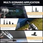 Handheld Vacuum Cleaner, 28000Pa Brushless Motor Cordless Car Vacuum Cleaner, 3-Speed Mini Hoovers with Multiple Brush Heads Hand Held Vacuum Cordless for Office, Home, Kitchen, Car, Pet Hair