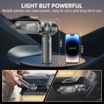 Handheld Vacuum Cleaner, 28000Pa Brushless Motor Cordless Car Vacuum Cleaner, 3-Speed Mini Hoovers with Multiple Brush Heads Hand Held Vacuum Cordless for Office, Home, Kitchen, Car, Pet Hair