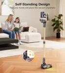 RENDOW Cordless Vacuum Cleaner, 550W 45Kpa 65Mins Vacuum Cleaners for Home, Self-Standing Cordless Stick Vacuum with LED Display,Anti-Tangle Rechargeable Wireless Vacuum for Pet Hair/Carpet/Hard Floor
