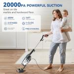 Vazone R6X Corded Stick Vacuum Cleaners for Home, 20Kpa Powerful Suction Stick Vacuum with 16Ft Cord, 2 in 1 Lightweight Handheld Vacuum Cleaner for Hardwood Floor Pet Hair (Navy)