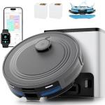 Lefant LiDAR Robot Vacuum and Mop Combo, 10000Pa Suction, 75-Day Self-Emptying Base with Multi-Floor Mapping, 240Min Runtime, Ideal for Pet Hair & Carpets, Wi-Fi/Alexa/App Control, M2S Plus