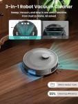 Lefant LiDAR Robot Vacuum and Mop Combo, 10000Pa Suction, 75-Day Self-Emptying Base with Multi-Floor Mapping, 240Min Runtime, Ideal for Pet Hair & Carpets, Wi-Fi/Alexa/App Control, M2S Plus