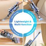 Tikom Cordless Vacuum Cleaner for Home, 450W/40000pa Stick Vacuum, Anti-Tangle, Lightweight Handheld Vacuum for Hard Floor, Pet Hair, V700