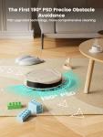 Lefant Robot Vacuum Cleaner M210 Pro,Slim,Quiet,2200Pa Suction,120 Min Self-Charging Robotic Vacuums, Freemove 3.0,WiFi/APP/Alexa,6 Cleaning Modes Ideal for Hard Floors Pet Hair Low Carpet,Champagne